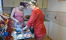 whoa, cooking up some erotic new year's eve heat in thong lingerie 🔥👙