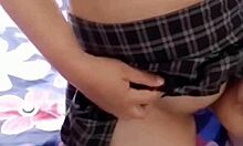mexican schoolgirl's round tits and bald pussy get fucked everywhere
