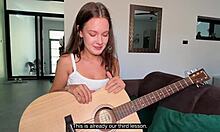 god my guitar teacher fucked my tight pussy rough in class choking gagging