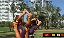 Petite Latina Vivianne De Silva Takes Rough Face Fucking in Yoga Class Hard