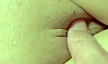 Virgin Wife's Shaved Pussy Touched on Christmas Close-Up