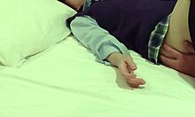 i'm so embarrassed by pussy juice semen sounds in schoolgirl creampie blowjob