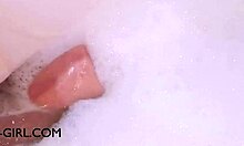 Gorgeous Brunette Mommy Milf Takes Steamy Bath On Sofa