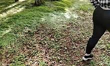 Luv flashin with hot friend on street in public park