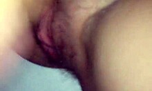 Young Czech teen strokes cock perfectly in homemade handjob ending with hot cumshot