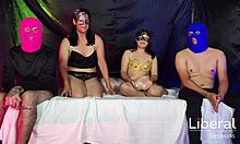 real swinger couple swap leads to group doggystyle and creampie orgy