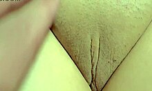 Virgin Wife's Shaved Pussy Touched on Christmas Close-Up