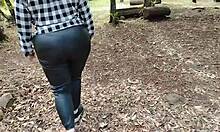 Luv flashin with hot friend on street in public park