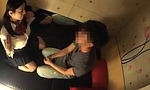 What secrets hide behind japanese busty schoolgirl's underwear during her intriguing massage session?