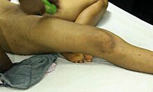 ebony babe next door rides monster bbc then cucumber wrecks her tight pussy