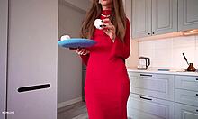 stepmom why rush cum on my small tits so quick son shakes ass in kitchen