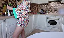 oh god fucking friend's juicy milf mom bent over kitchen counter taboo creampie