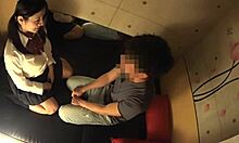 What secrets hide behind japanese busty schoolgirl's underwear during her intriguing massage session?