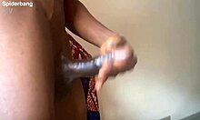 cutie solo fucks herself double with cucumber and cums hard