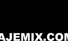 Steamy oiled massage on tight latina's small tits and wet pussy leads to pov ass cumshot climax.