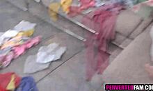 bored stepsis gets used hard by stepbro's cock in taboo footjob frenzy