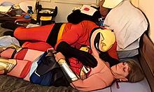 granny wonder woman seduces mr incredible into wild animated cheat fuck