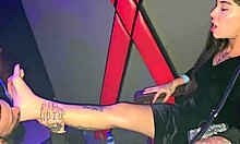 free foot fetish pro session at swing club real amateur footage!! 👠🍆