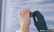 hey busty italian milf teacher wanna submit to your petite lesbian teen student right here in class?