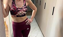 my stepmom's hot friend took my virginity in this wild russian creampie session