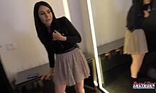 inked brunette ashley wolf rides deep dildo in solo toy play to intense orgasm