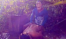 Three Friends Assfuck and Creampie Me at River