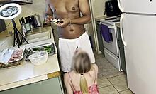 interracial group bangs narrow ass housewife in see-through lingerie kitchen doggystyle with big black cocks