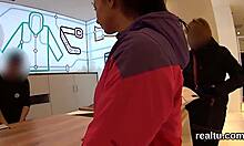 hey this czech teen gets stripped and pounded hard in pov shop fuck