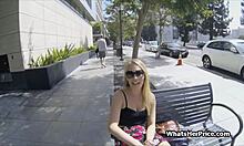 you pick up broke blonde teen pays with street pounding fuck