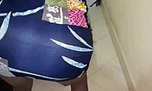 Petite Ebony Teen Ass Teases Under Tight Skirt