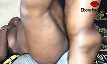 Hot ebony madam bent over doggystyle fucked hard while husband away closeup