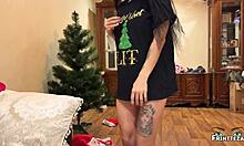 Step Mom Sucks Stepsons Cock Deepthroat Christmas Facial Taboo