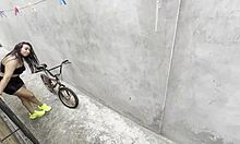 bike broke down on christmas so biker traded help for natural pleasure ride