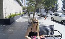 you pick up broke blonde teen pays with street pounding fuck