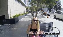 you pick up broke blonde teen pays with street pounding fuck