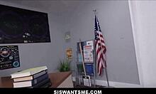 wow cute virgin latina sis 18+ craves big bro dick in class pov!