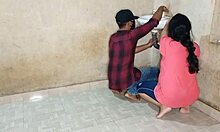 young plumber satisfies horny bhabhi's wet pussy thirst in bathroom doggystyle xxx hindi