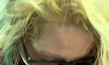 Pretty Hooker Swallows Cum After Sensual Deepthroat Car Blowjob