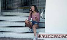 naive teen waits for taxi gets bound anal gangbanged by kinky doms