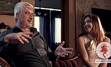 hey old perv, wanna break this young redhead slut's pussy first time?