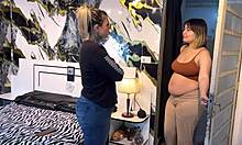 pregnant woman's giant milky tits at my house claimed my husband's kid couldn't resist fucking her wet pussy
