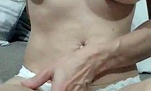 Latina Wife Undresses Solo Revealing Natural Tits Nipples and Curvy Body Close Up