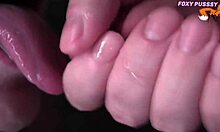 omg this sloppy milking bj closeup got me drippin