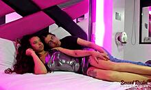 Angry roommate teen cums hard from fingering her tight wet pussy till she forgets