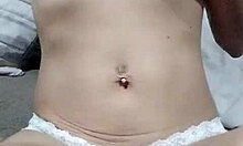 Latina Wife Undresses Solo Revealing Natural Tits Nipples and Curvy Body Close Up