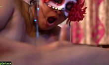 yo stepmom gives killer sex in hotel with that mask on girl