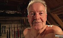 Grandpa's thick cock stretches tight teen pussy wide