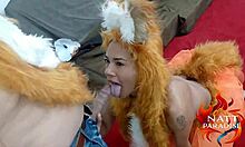raposinha moans in bliss from raposao's deep doggystyle pounding