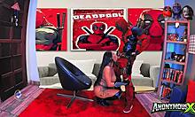 Deadpool Fucks Jade in Mortal Kombat Cosplay Dorm Room