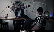 ouija board compels stepsiblings into partner swap and hardcore fuck